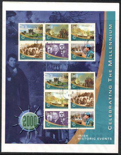 IRELAND 2000 Millenium. Second series. Historic Events. Sheetlet of 12. - 51295 - VFU