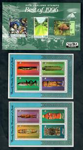 NEW ZEALAND 1996 Points miniature sheet. Christmas $1.80 Marine Gardens Napier $1.80 and Giant Moa $1.80. - 52027 - UHM