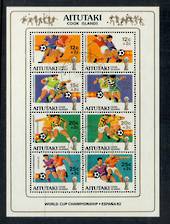 AITUTAKI 1982 World Cup Football Championship. Miniature sheet. - 52032 - VFU