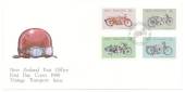 NEW ZEALAND 1986 Vintage Motorcycles. Set of 4 on first day cover. - 520791 - FDC