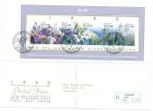 NEW ZEALAND 1990 Orchids. Miniature sheet on first day cover. - 520934 - FDC