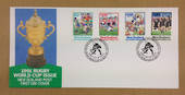 NEW ZEALAND 1991 Rugby World Cup. Set of 4 on first day cover. - 521015 - FDC