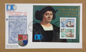 NEW ZEALAND 1992 Columbian International Stamp Exhibition. Miniature sheet on first day cover. - 521044 - FDC
