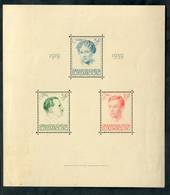 LUXEMBOURG 1939 Twentieth Year of the Reign of Grand Duchess Charlotte. Miniature sheet. - 52129 - UHM