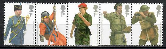 GREAT BRITAIN 2008 Military Uniforms. Set of 12 in strips of 3. - 52158 - UHM