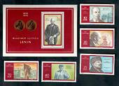 EAST GERMANY 1970 Centenary of the Birth of Lenin. Set of 5 and miniature sheet. - 52163 - UHM