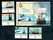 PITCAIRN ISLANDS 2004 Bounty Replica. Set of 4 and miniature sheet. Face $8.60 - 52189 - UHM