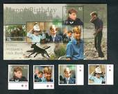 FIJI 2000 18th Birthday of Prince William of Wales. Set of 4 and miniature sheet. - 52306 - UHM