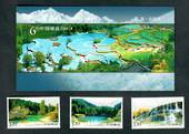 CHINA 2009 Huang Long Scenic Area. Set of 3 and miniature sheet. - 52328 - UHM