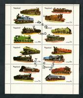 NAGALAND 1974 Trains. Sheetlet of 8. - 52340 - CTO