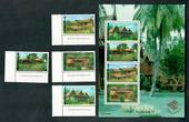 THAILAND 1997 Thaipex '97 International Stamp Exhibition. Traditional Houses. Set of 4 and miniature sheet. - 52349 - UHM