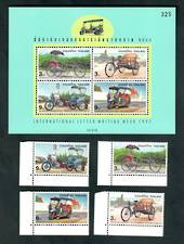 THAILAND 1997 International Letter Writing Week. Set of 4 and miniature sheet. Superb set of Thailand Transport. - 52355 - UHM