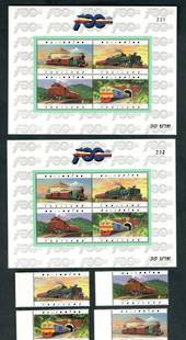 THAILAND 1997 Centenary of Thailand Railways. Set of 4 and 2 miniature sheets. - 52357 - UHM