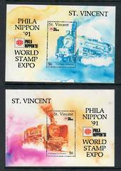 ST VINCENT 1991 Phila Nippon '91 International Stamp Exhibition. Two miniature sheets. - 52382 - UHM