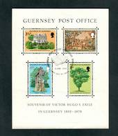 GUERNSEY 1975 Victor Hugo's Exile in Guernsey. Miniature sheet. - 52421 - CTO