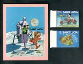 ST LUCIA 1980 Disney. The top 2 values in the set and the miniature sheet. - 52426 - UHM