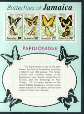 JAMAICA 1975 Butterflies. First series. Miniature sheet. - 52451 - UHM