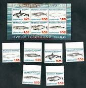 GREENLAND 1996 Whales. First series. Set of 6 and miniature sheet. - 52475 - UHM