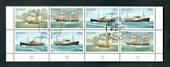 ICELAND 1991 Stamp Day Ships. Sheetlet of 8. - 52476 - VFU