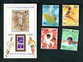 FIJI 1996 Olympics. Set of 4 and miniature sheet. - 52484 - UHM