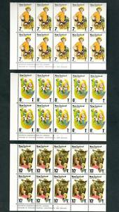 NEW ZEALAND 1976 Health. Set of 3 in plate blocks of 6. Plate 1A 1A 1A. - 52505 - UHM