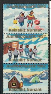 GREENLAND 1982 Kalaallit Nunaat. Strip of 3. - 52558 - UHM