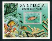 ST LUCIA 1983 Coral Reef Fish. Miniature sheet. - 52566 - UHM