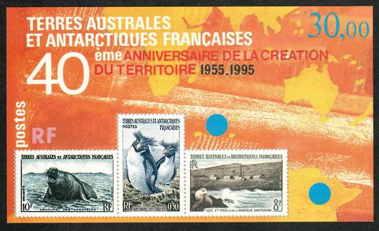 FRENCH SOUTHERN and ANTARCTIC TERRITORIES 1995 40th Anniversary of the Territory. Miniature sheet. - 52969 - UHM
