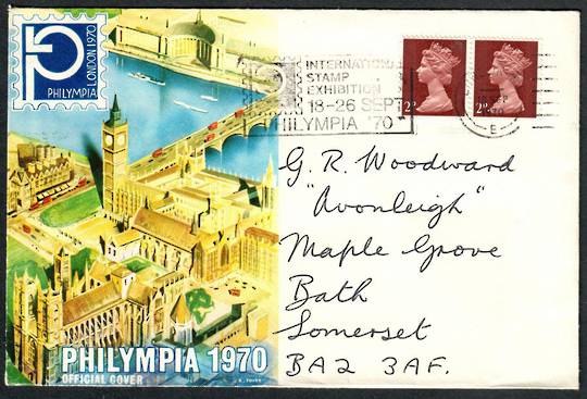 GREAT BRITAIN 1970 Philympia '70 International Stamp Exhibition. Special Postmark on illustrated cover. - 530217 - PostalHist