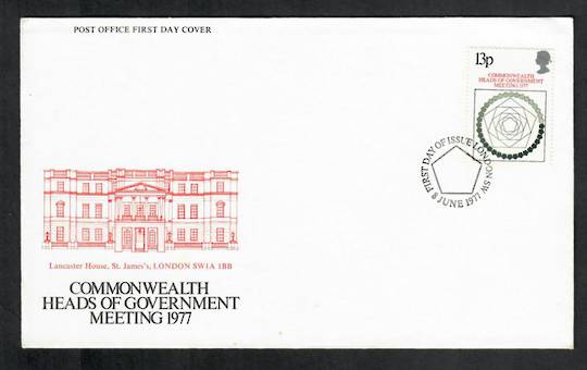 GREAT BRITAIN 1977 Commonwealth Heads of Government Meeting on first day cover. - 530333 - FDC