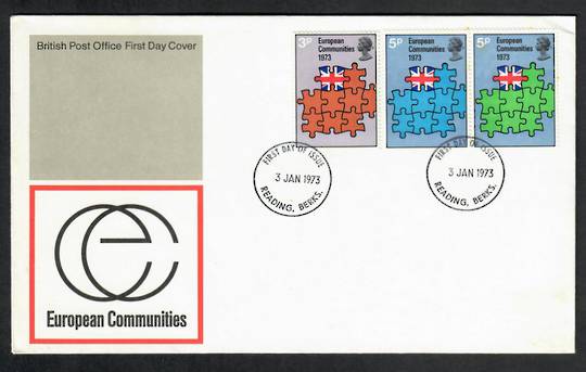 GREAT BRITAIN 1973 Entry into European Communities. Set of 3 on first day cover. - 530345 - FDC