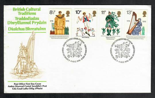 GREAT BRITAIN 1976 Cultural Traditions. Set of 4 on first day cover. - 530351 - FDC