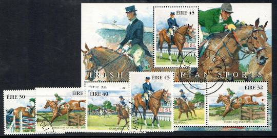 IRELAND 1998 Horses. Set of 4 and miniature sheet. - 53121 - CTO