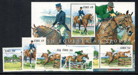 IRELAND 1998 Horses. Set of 4 and miniature sheet. - 53122 - UHM