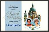 SIERRA LEONE 1981 Royal Wedding of Prince Charles and Lady Diana Spencer. Set of 6 and miniature sheet in presentation pack. - 5