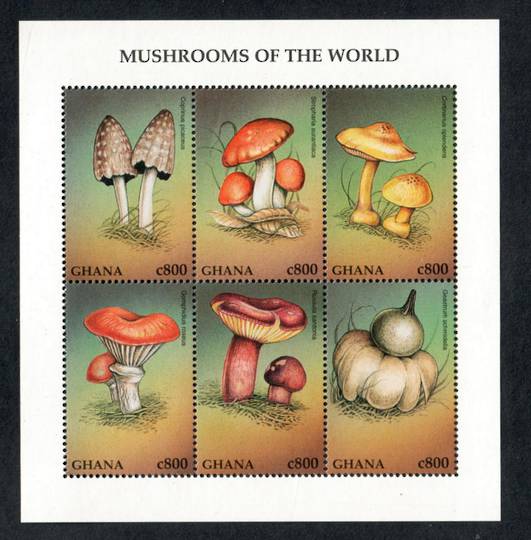 GHANA 1997 Mushrooms of the World. Miniature sheet. - 53201 - UHM