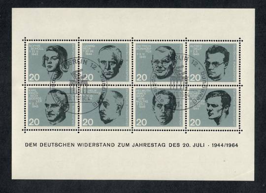 WEST GERMANY 1964 20th Anniversary of the Attempt on Hitler's Life. Miniature sheet. - 53241 - VFU