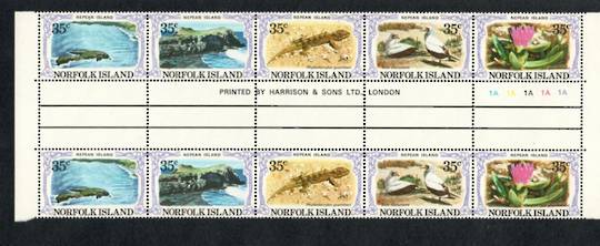 NORFOLK ISLAND 1982 Philip and Nepean Islands. Set of 10 in strips. - 53250 - UHM