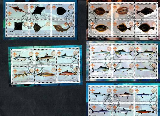 CONGO 2006 Fish. 5 miniature sheets. - 53258 - CTO
