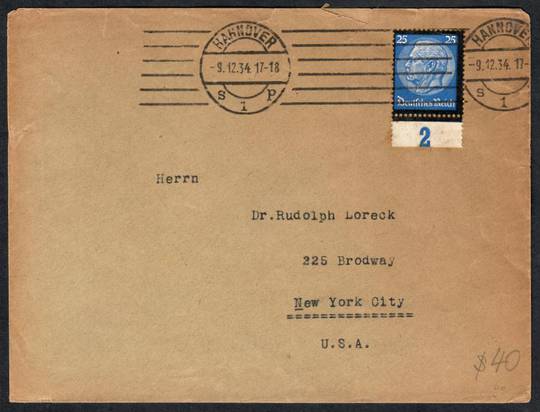 GERMANY 1934 Cover from Hannover to New York. - 533557 - PostalHist