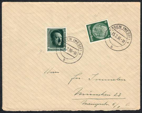 GERMANY 1938 Cover from Hagen Westfalia to Munich. - 533575 - PostalHist