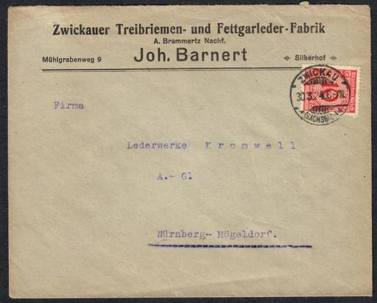 GERMANY 1924 Cover from Zwickau to Nurnberg. - 533576 - PostalHist