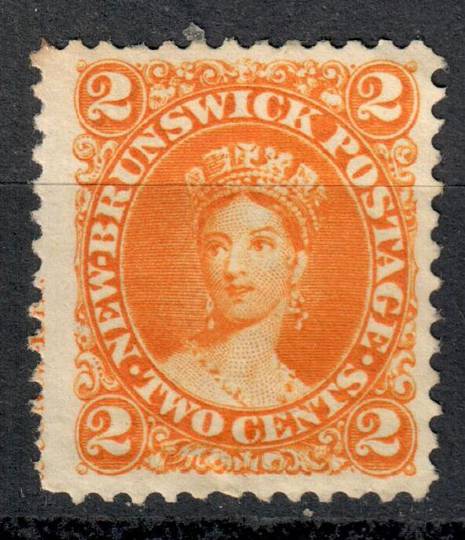 NEW BRUNSWICK 1860 Definitive 2c Orange. Light hinge remains. with good part of original gum. Clean and fresh. - 5432 - Mint