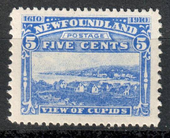 NEWFOUNDLAND 1910 5c Bright Blue. Perf 14 x 12. Very lightly hinged. - 5438 - LHM
