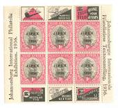 SOUTH AFRICA 1936 JIPEX Miniature sheet 1d Grey and Carmine. Issued in 21 different settings. Ask for a scan. - 54392 - Mint
