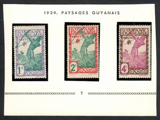 FRENCH GUIANA 1929 Definitives. Set of 43. All mint except 65c and 1fr Mauve (both of which catalogue higher as fine used). The