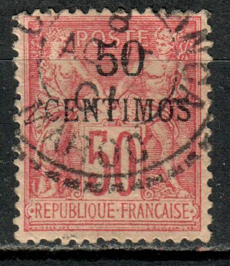 FRENCH Post Offices in MOROCCO 1891 Definitive 50c on 50c Rose. Type b. - 560 - FU