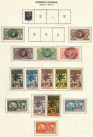 FRENCH GUINEA 1906 Definitives. Set of 15. All mint except 35 36 + 37. - 56001 - Mixed