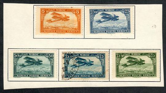 FRENCH MOROCCO 1922 Air. Set of 11. All mint except the 75c Blue. - 56029 - Mixed