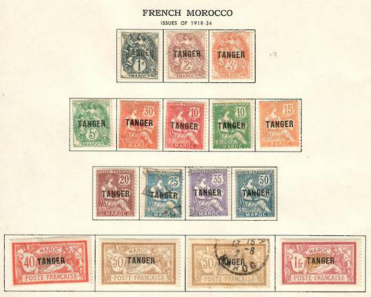 FRENCH POST OFFICES IN TANGIER 1918 Definitives. Set of 16 to the 1fr. - 56041 - Mixed